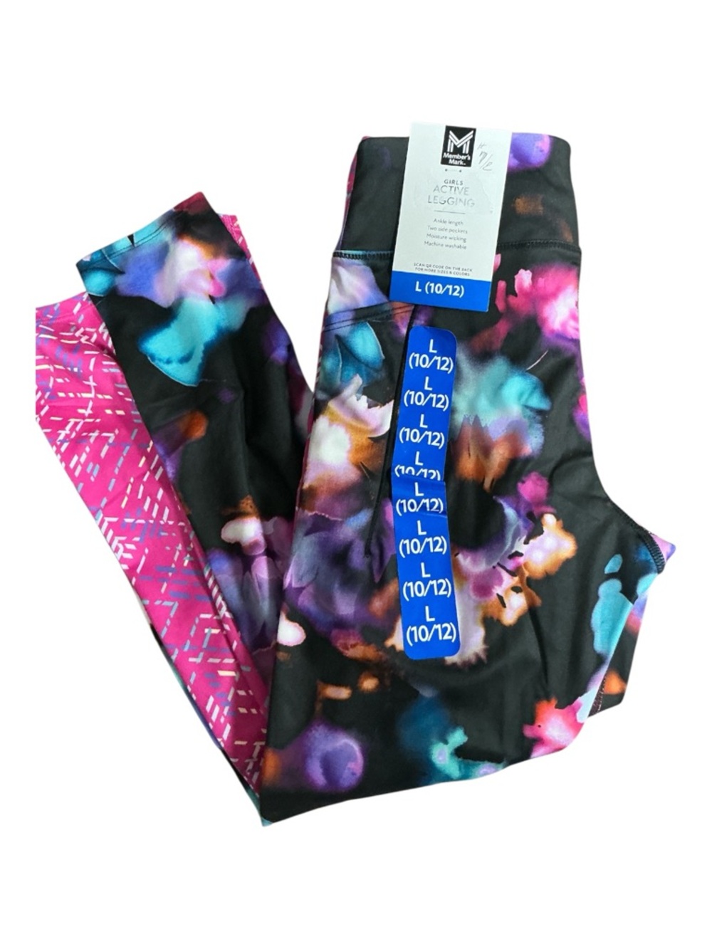 Member’s Mark - Two-Pack Multicolor Active Leggings - L (10/12)